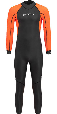 2024 Orca Mnner Vitalis Hi-Vis Rckenreiverschluss Open Water Swim Neoprenanzug NN27 - Black